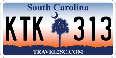 SC license plate KTK313