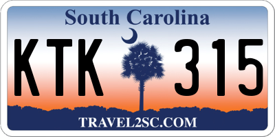 SC license plate KTK315
