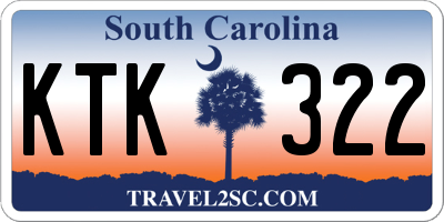 SC license plate KTK322