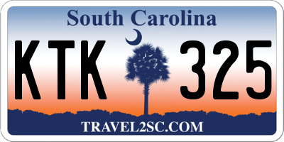 SC license plate KTK325