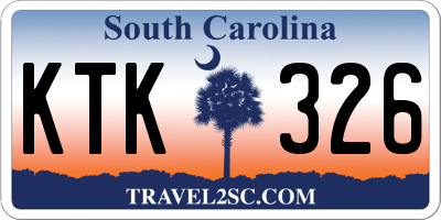 SC license plate KTK326