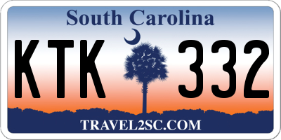 SC license plate KTK332