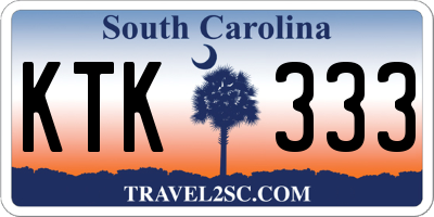 SC license plate KTK333
