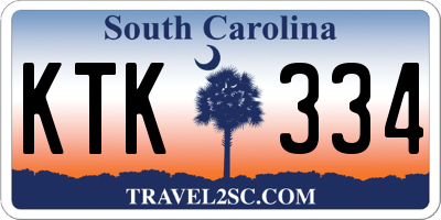 SC license plate KTK334