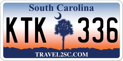 SC license plate KTK336