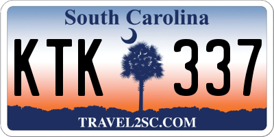 SC license plate KTK337
