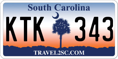 SC license plate KTK343