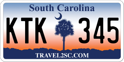 SC license plate KTK345