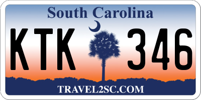 SC license plate KTK346