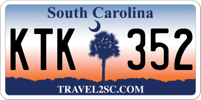 SC license plate KTK352