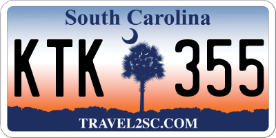 SC license plate KTK355