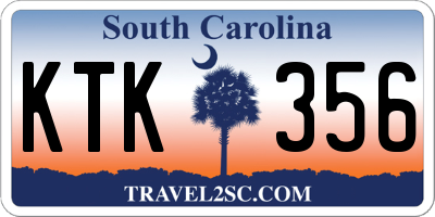 SC license plate KTK356