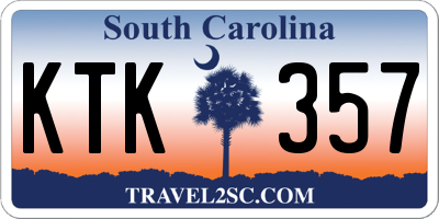 SC license plate KTK357