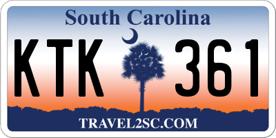 SC license plate KTK361