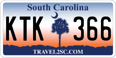 SC license plate KTK366