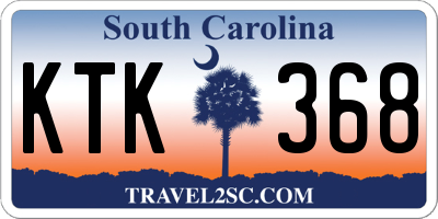 SC license plate KTK368