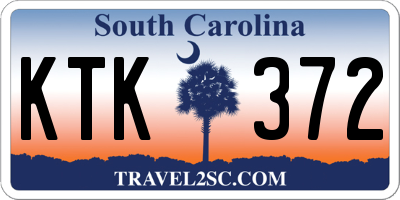 SC license plate KTK372