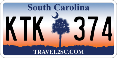 SC license plate KTK374