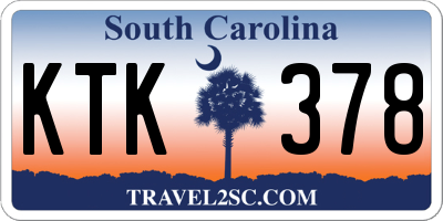 SC license plate KTK378