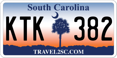 SC license plate KTK382