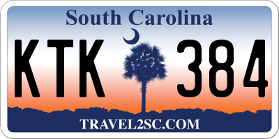 SC license plate KTK384