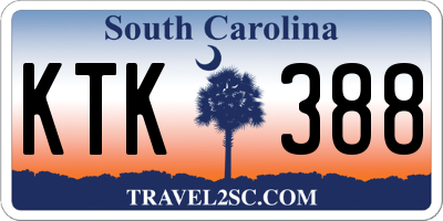 SC license plate KTK388
