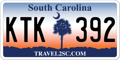 SC license plate KTK392