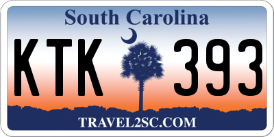 SC license plate KTK393