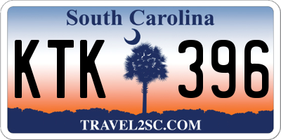 SC license plate KTK396