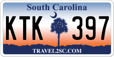 SC license plate KTK397