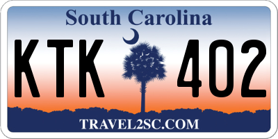 SC license plate KTK402