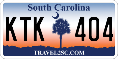 SC license plate KTK404