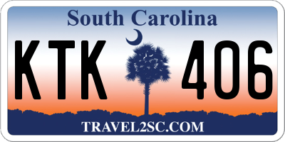 SC license plate KTK406