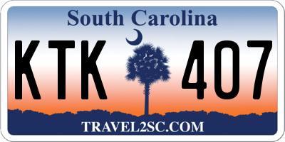 SC license plate KTK407