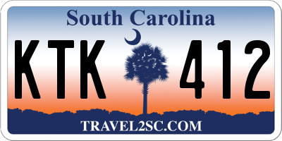 SC license plate KTK412