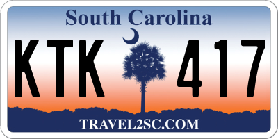 SC license plate KTK417