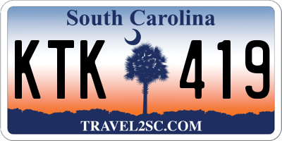 SC license plate KTK419
