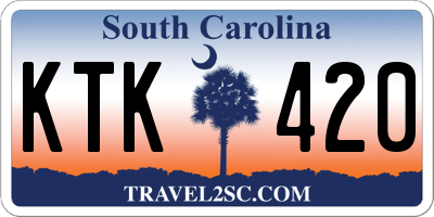 SC license plate KTK420