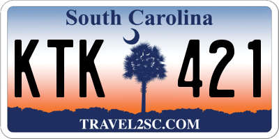 SC license plate KTK421