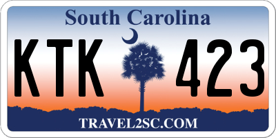 SC license plate KTK423