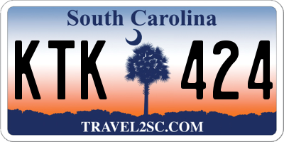 SC license plate KTK424