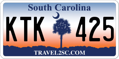 SC license plate KTK425