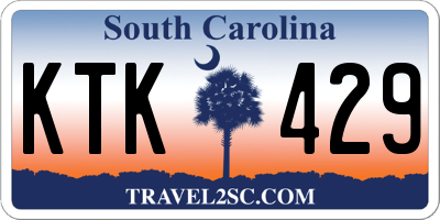 SC license plate KTK429