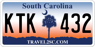 SC license plate KTK432