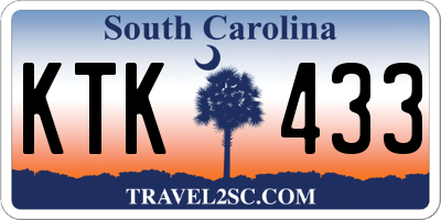 SC license plate KTK433