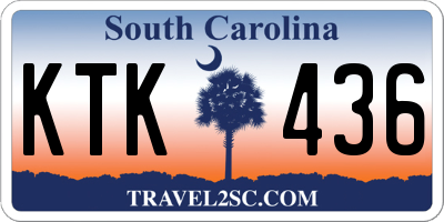 SC license plate KTK436