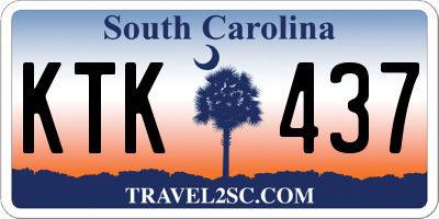 SC license plate KTK437