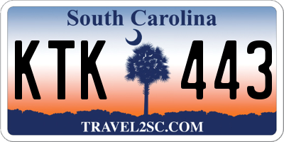 SC license plate KTK443