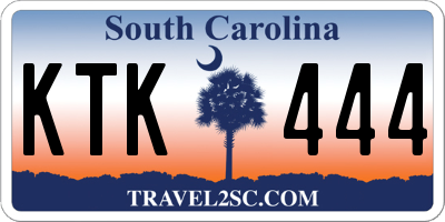 SC license plate KTK444