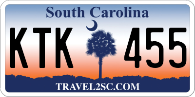 SC license plate KTK455